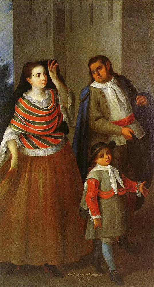 mestizo and spaniard produce castizo